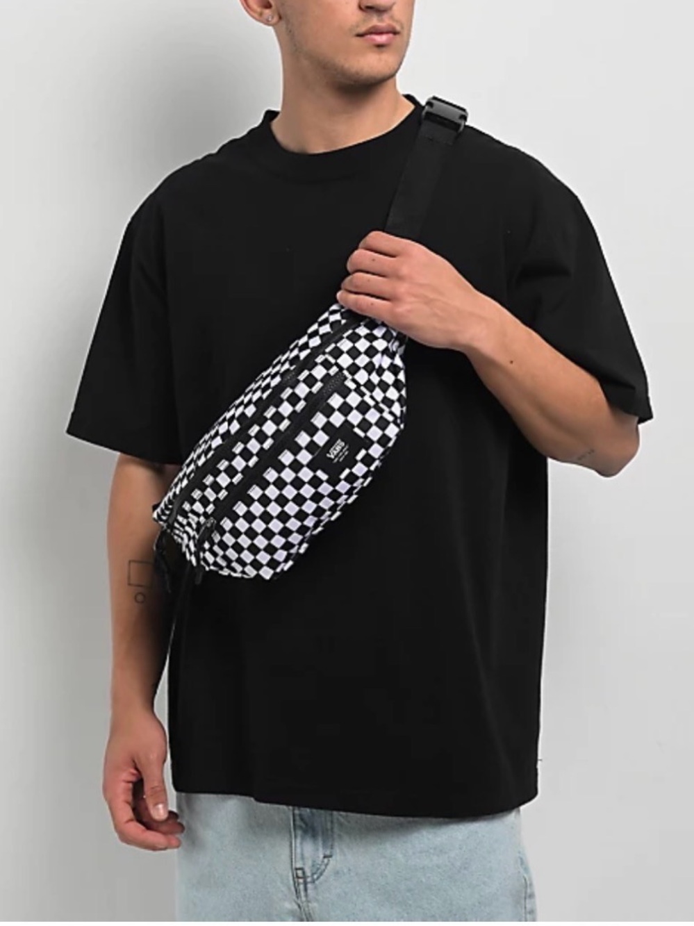 Vans Ward black and white Adjustable belt bag